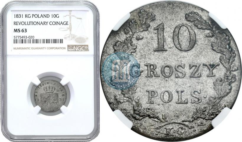 Picture 10 groszy 1831 year KG "Polish uprising"