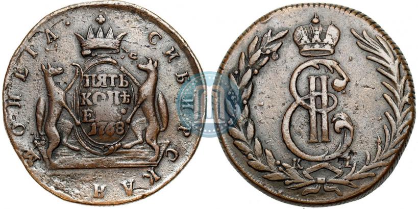 Picture 5 kopecks 1768 year КМ 