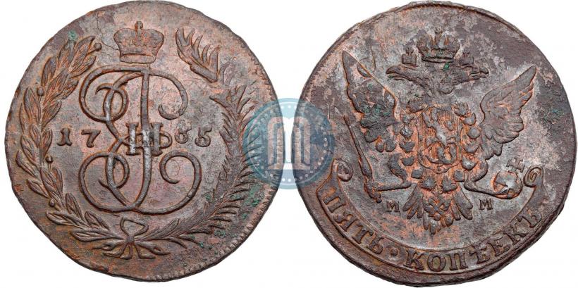 Picture 5 kopecks 1765 year ЕМ 