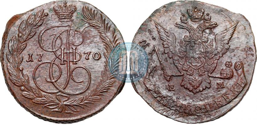 Picture 5 kopecks 1770 year ЕМ 