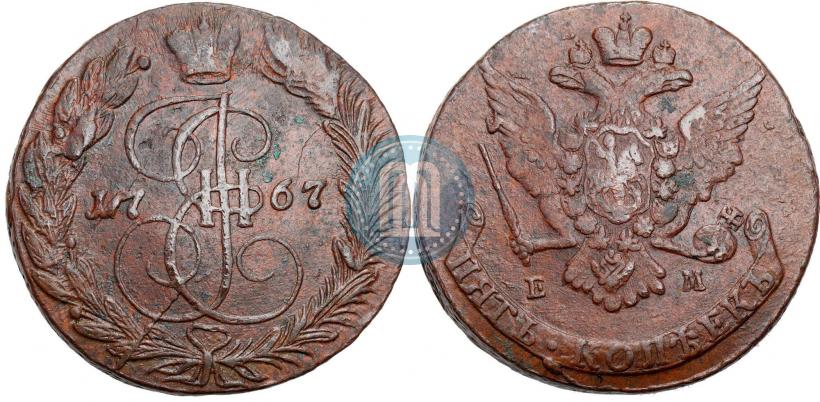 Picture 5 kopecks 1767 year ЕМ 