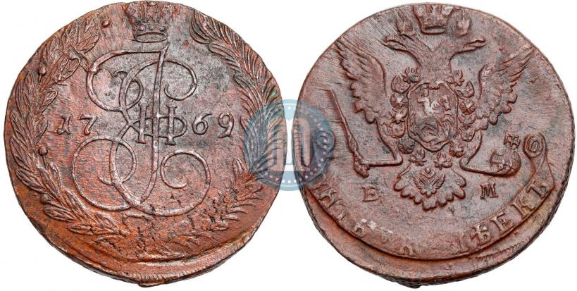 Фото 5 копеек 1769 года ЕМ 