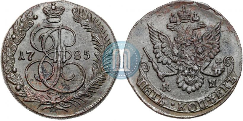 Picture 5 kopecks 1785 year КМ 