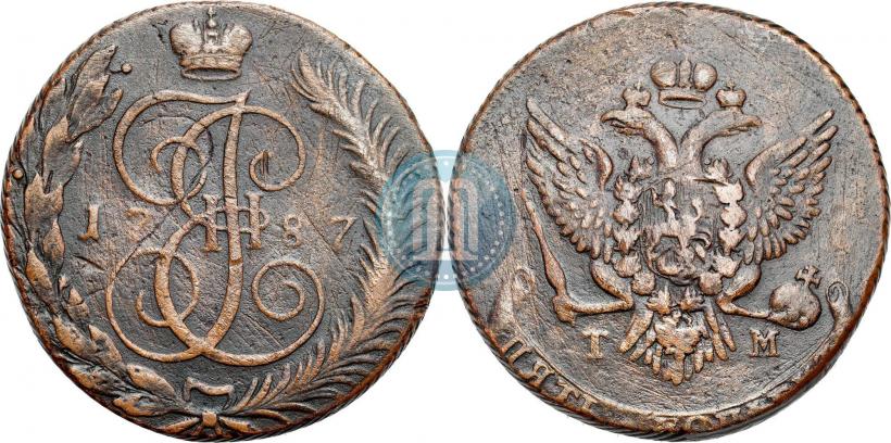 Picture 5 kopecks 1787 year ТМ 