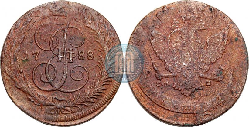 Фото 5 копеек 1788 года СПМ 