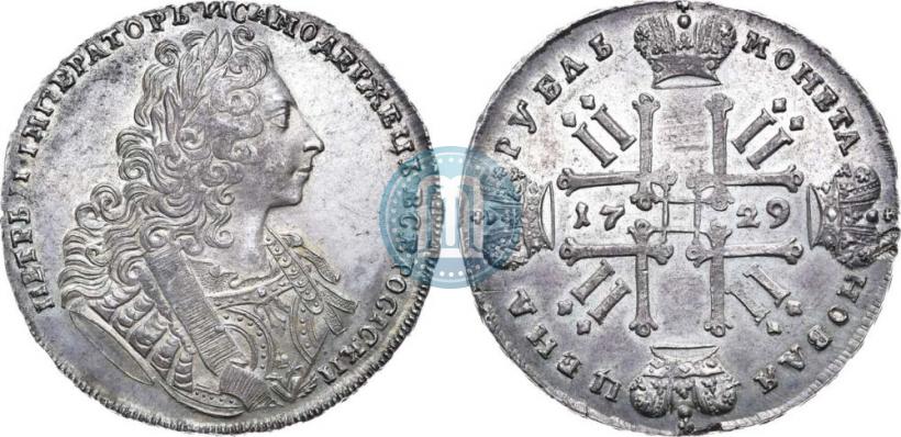 Фото 1 рубль 1729 года  "Тип 1729"