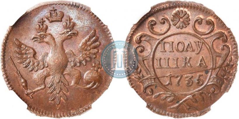 Фото Полушка 1735 года  