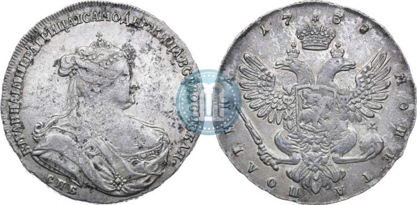 Picture Poltina 1738 year СПБ "Petersburg type"