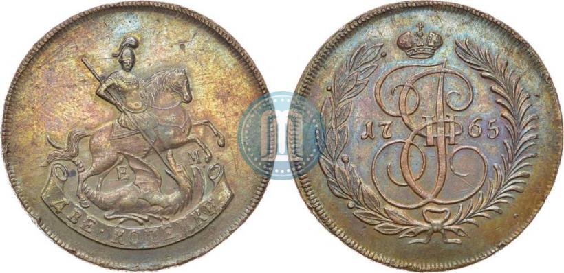 Picture 2 kopecks 1765 year ЕМ 