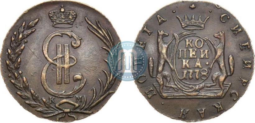 Picture 1 kopeck 1778 year КМ 