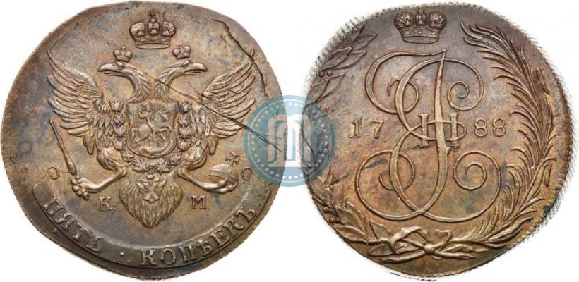 Picture 5 kopecks 1788 year КМ 
