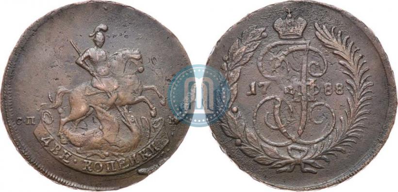 Picture 2 kopecks 1788 year СПМ 