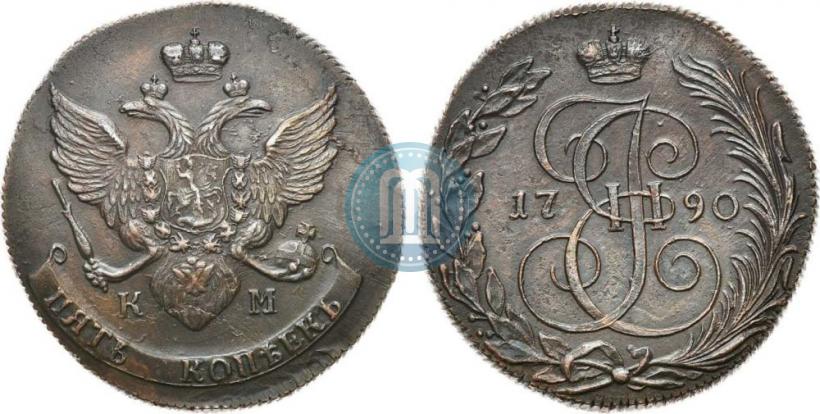 Picture 5 kopecks 1790 year КМ 