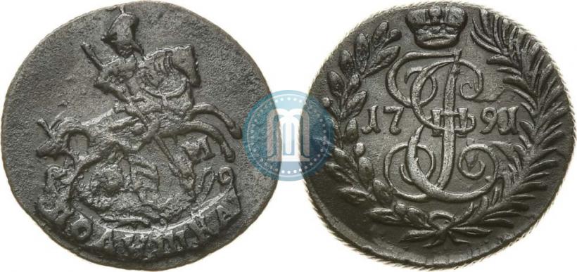 Фото Полушка 1791 года КМ 