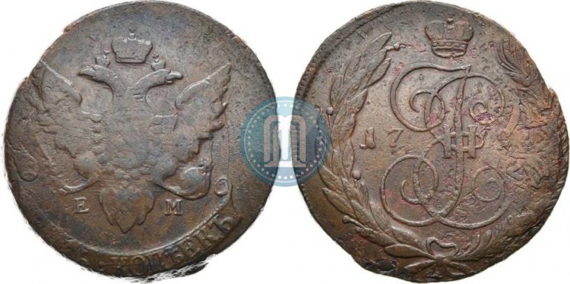 Фото 5 копеек 1794 года ЕМ "Павловский перечекан"