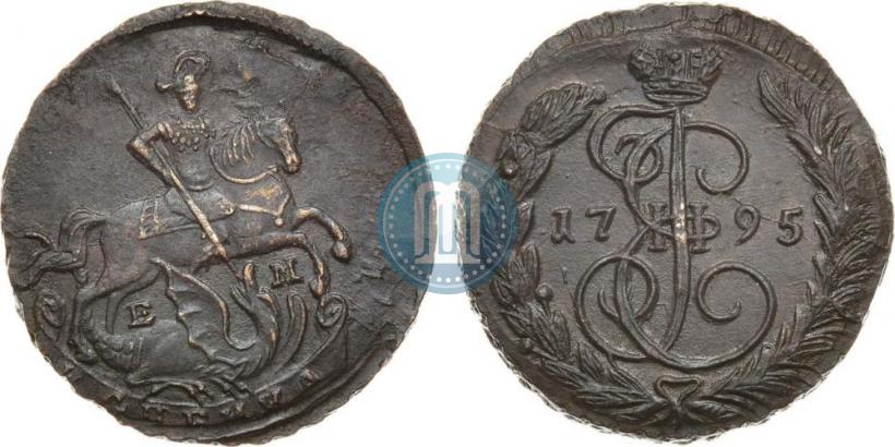 Picture 1 kopeck 1795 year ЕМ 