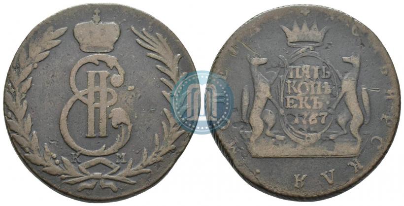 Picture 5 kopecks 1767 year КМ 