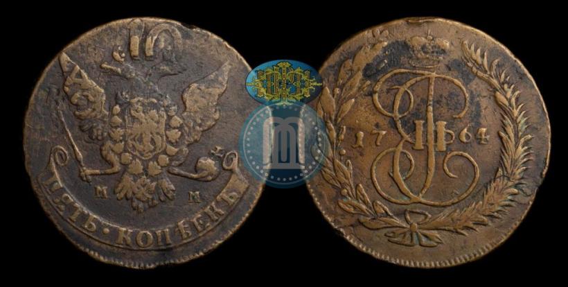 Picture 5 kopecks 1764 year ММ 