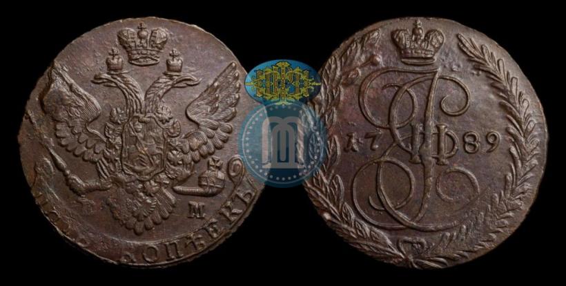 Фото 5 копеек 1789 года ЕМ 