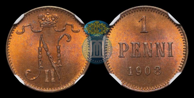 Picture 1 penni 1908 year  