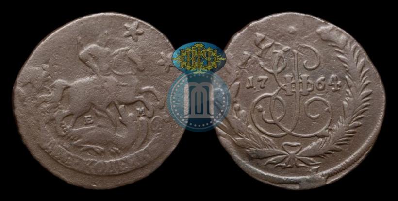 Picture 2 kopecks 1764 year ЕМ 