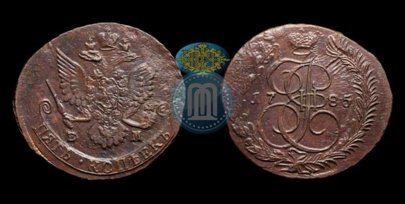 Picture 5 kopecks 1785 year ЕМ 