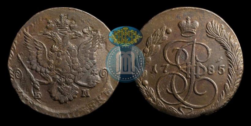 Picture 5 kopecks 1785 year ЕМ 