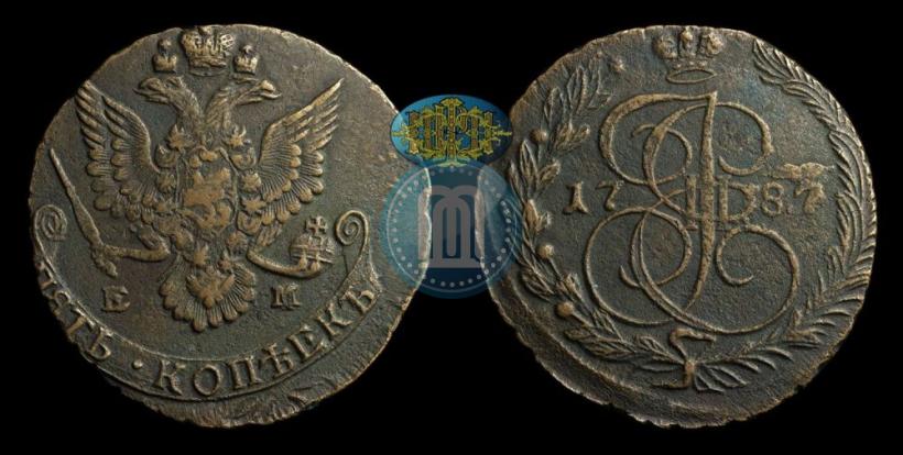 Фото 5 копеек 1787 года ЕМ 
