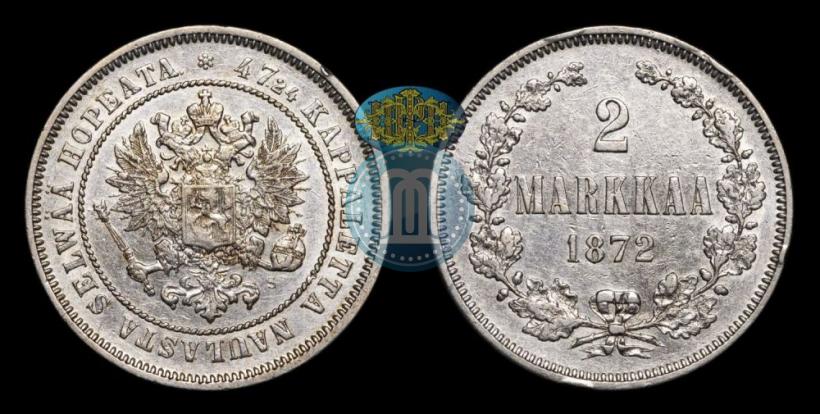 Picture 2 markkaa 1872 year S 