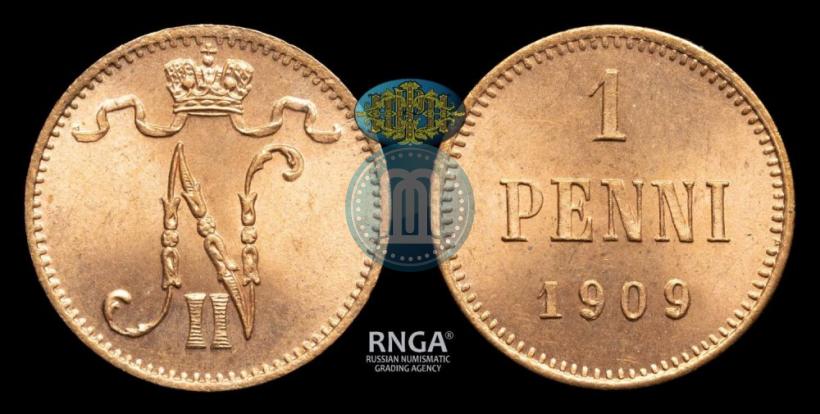 Picture 1 penni 1909 year  