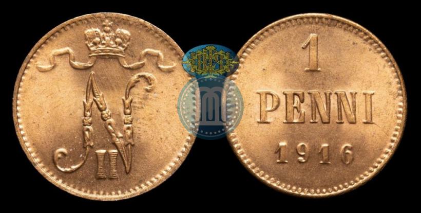 Фото 1 пенни 1916 года  