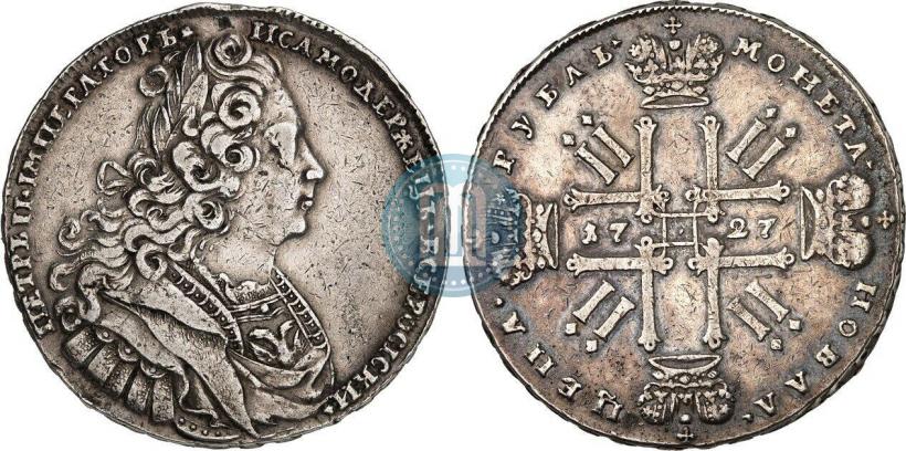 Picture 1 rouble 1727 year  "Moscow type"