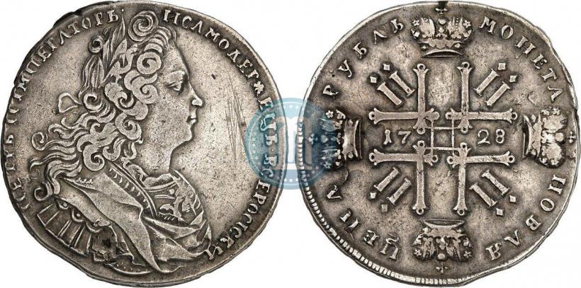 Picture 1 rouble 1728 year  "Type of 1727"