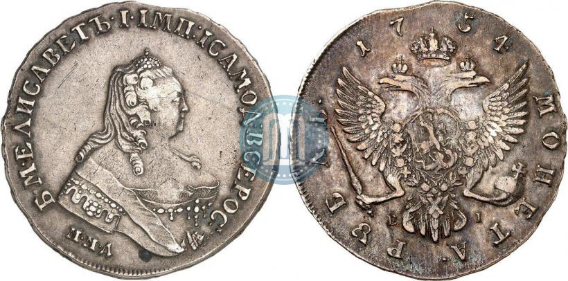 Picture 1 rouble 1754 year ММД-ЕI 