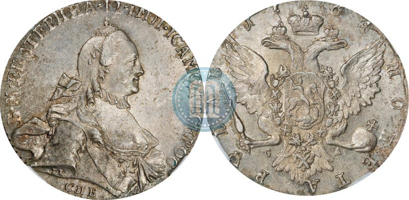 Picture 1 rouble 1764 year СПБ-СА 