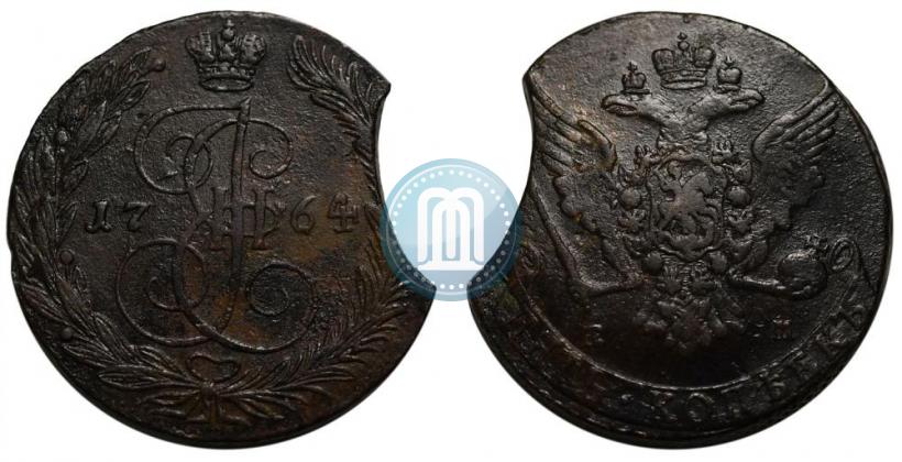 Фото 5 копеек 1764 года ЕМ 