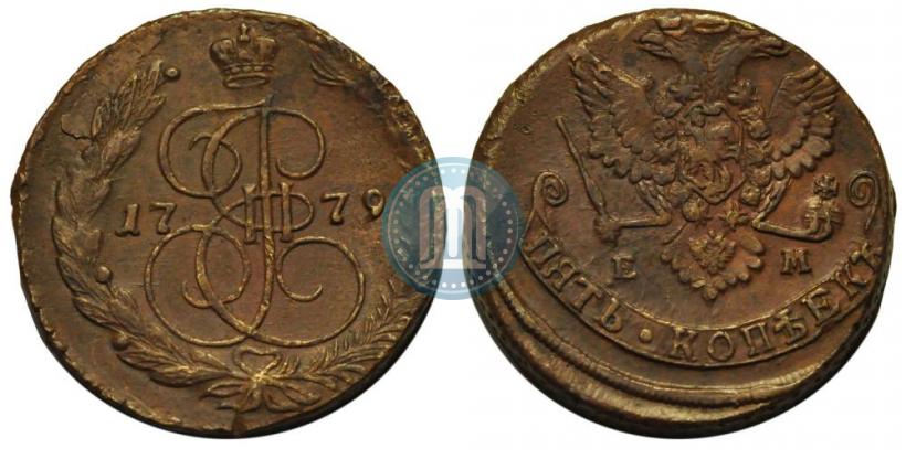Picture 5 kopecks 1779 year ЕМ 