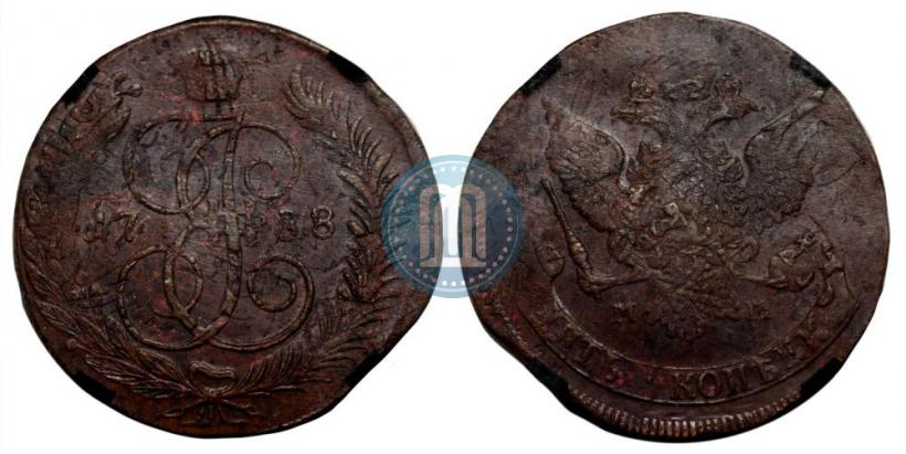 Picture 5 kopecks 1788 year ММ 