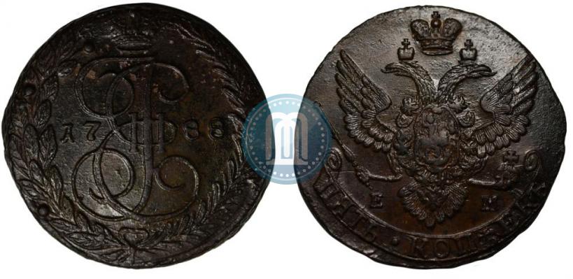 Фото 5 копеек 1788 года ЕМ 