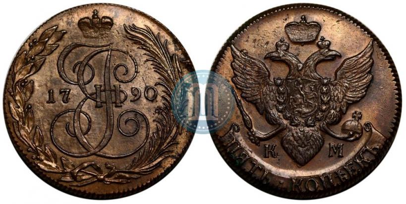 Picture 5 kopecks 1790 year КМ 