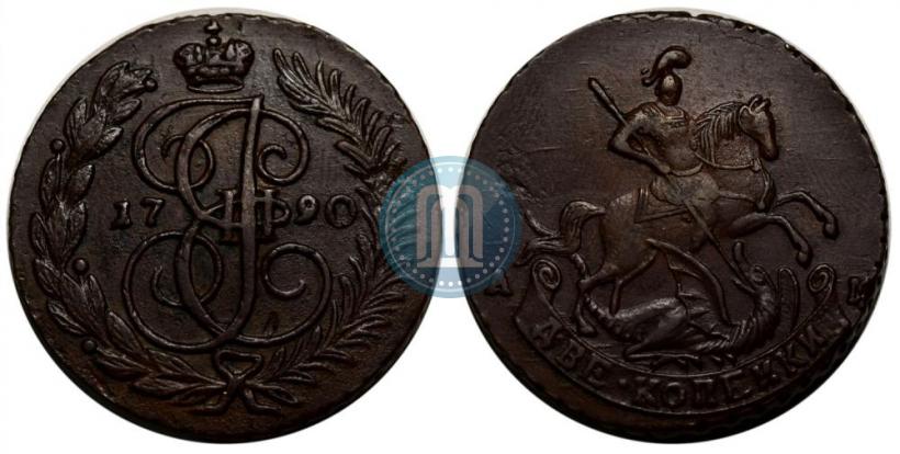 Picture 2 kopecks 1790 year АМ 