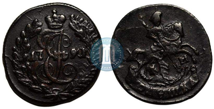 Фото Полушка 1791 года КМ 