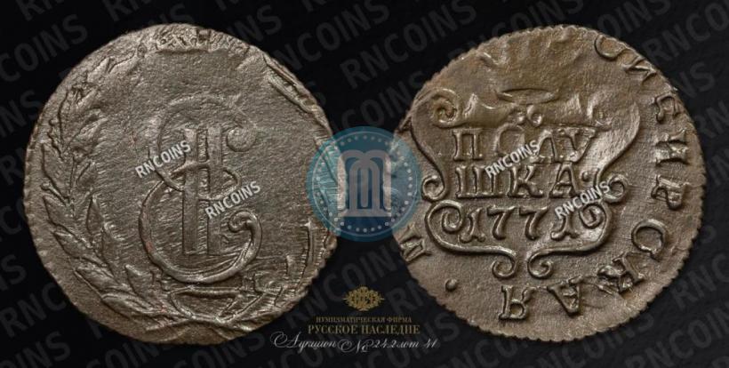 Фото Полушка 1774 года КМ 