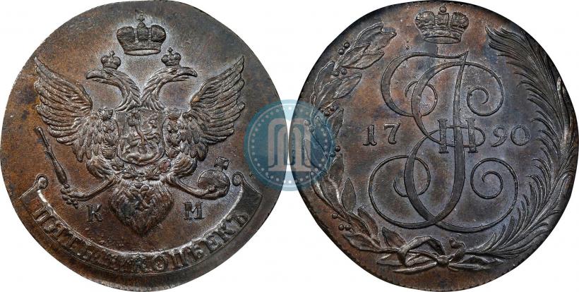 Picture 5 kopecks 1790 year КМ 