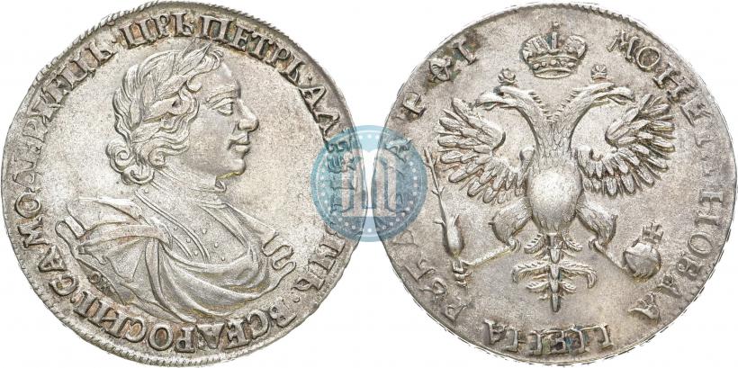 Фото 1 рубль 1719 года OK-L "Портрет в латах"