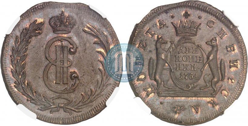 Фото 2 копейки 1764 года  