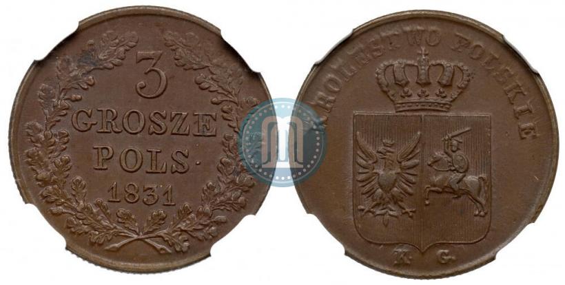 Picture 3 grosze 1831 year KG "Polish uprising"