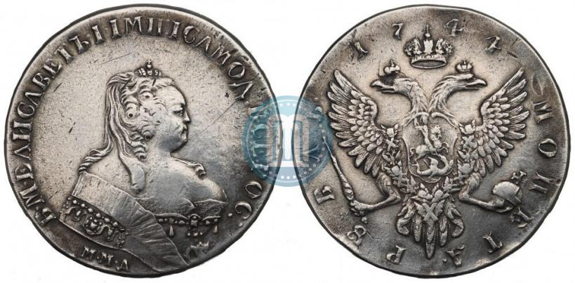 Picture 1 rouble 1744 year ММД 