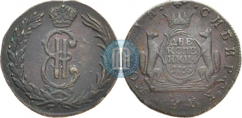 Picture 2 kopecks 1769 year КМ 