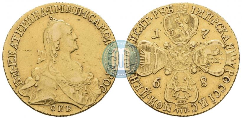 Picture 10 roubles 1768 year СПБ 